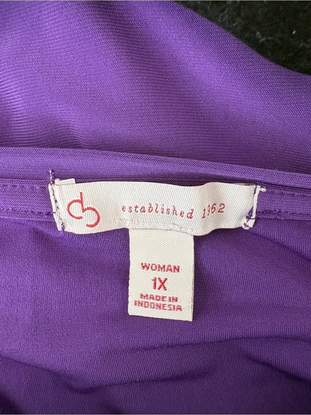 Dress Barn Purple Layered-Hem Sleeveless Tank - Picture 3 of 5